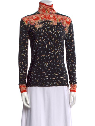 Paco Rabanne Printed Turtleneck Top