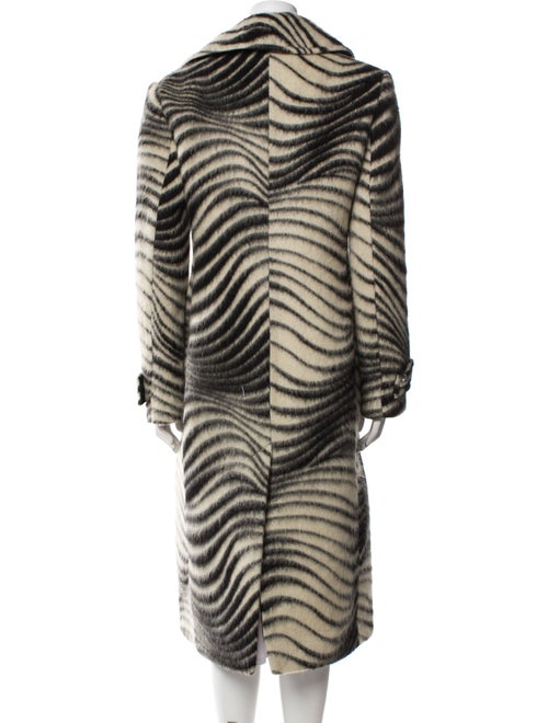 Paco Rabanne Virgin Wool Animal Print Faux Fur Coat