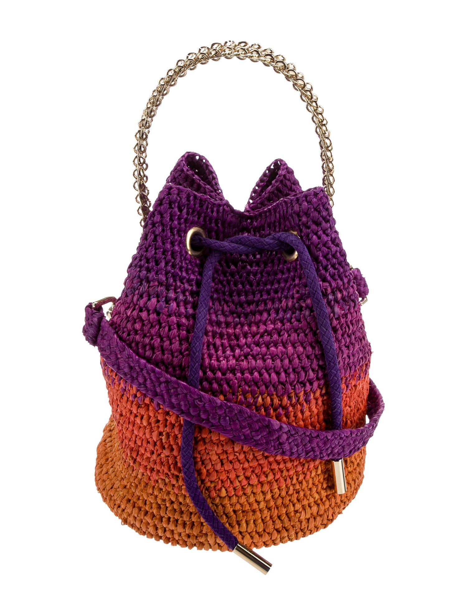 Paco Rabanne Raffia Bucket Bag