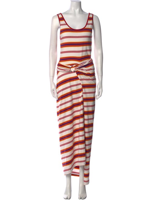 Rabanne Striped Long Dress