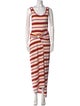 Rabanne Striped Long Dress