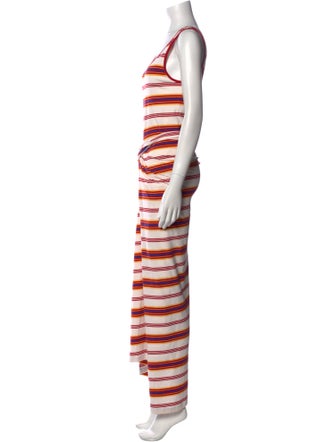 Rabanne Striped Long Dress