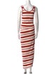 Rabanne Striped Long Dress