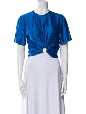 Paco Rabanne Crew Neck Short Sleeve Crop Top