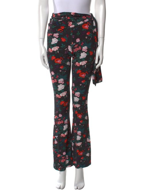 Paco Rabanne Floral Print Flared Pants