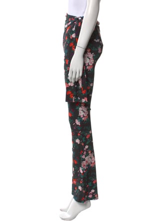 Paco Rabanne Floral Print Flared Pants