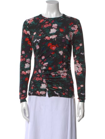 Paco Rabanne Floral Print Crew Neck Top
