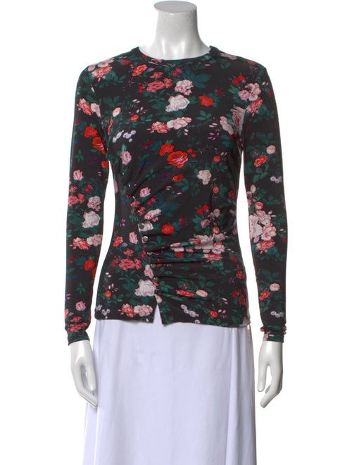 Paco Rabanne Floral Print Crew Neck Top