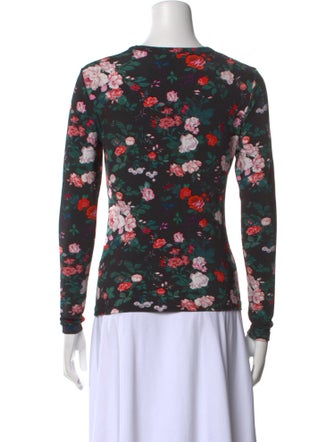 Paco Rabanne Floral Print Crew Neck Top