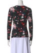 Paco Rabanne Floral Print Crew Neck Top