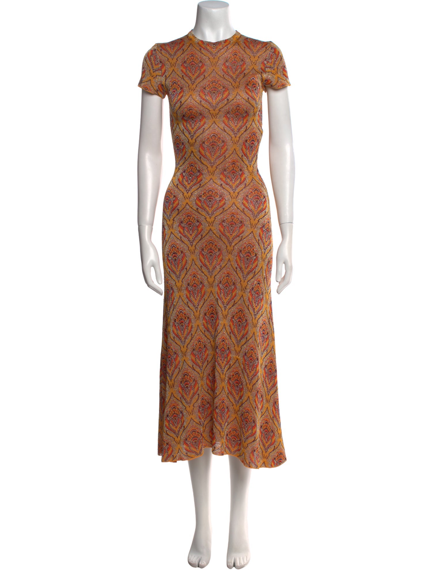 Paco Rabanne Printed Long Dress