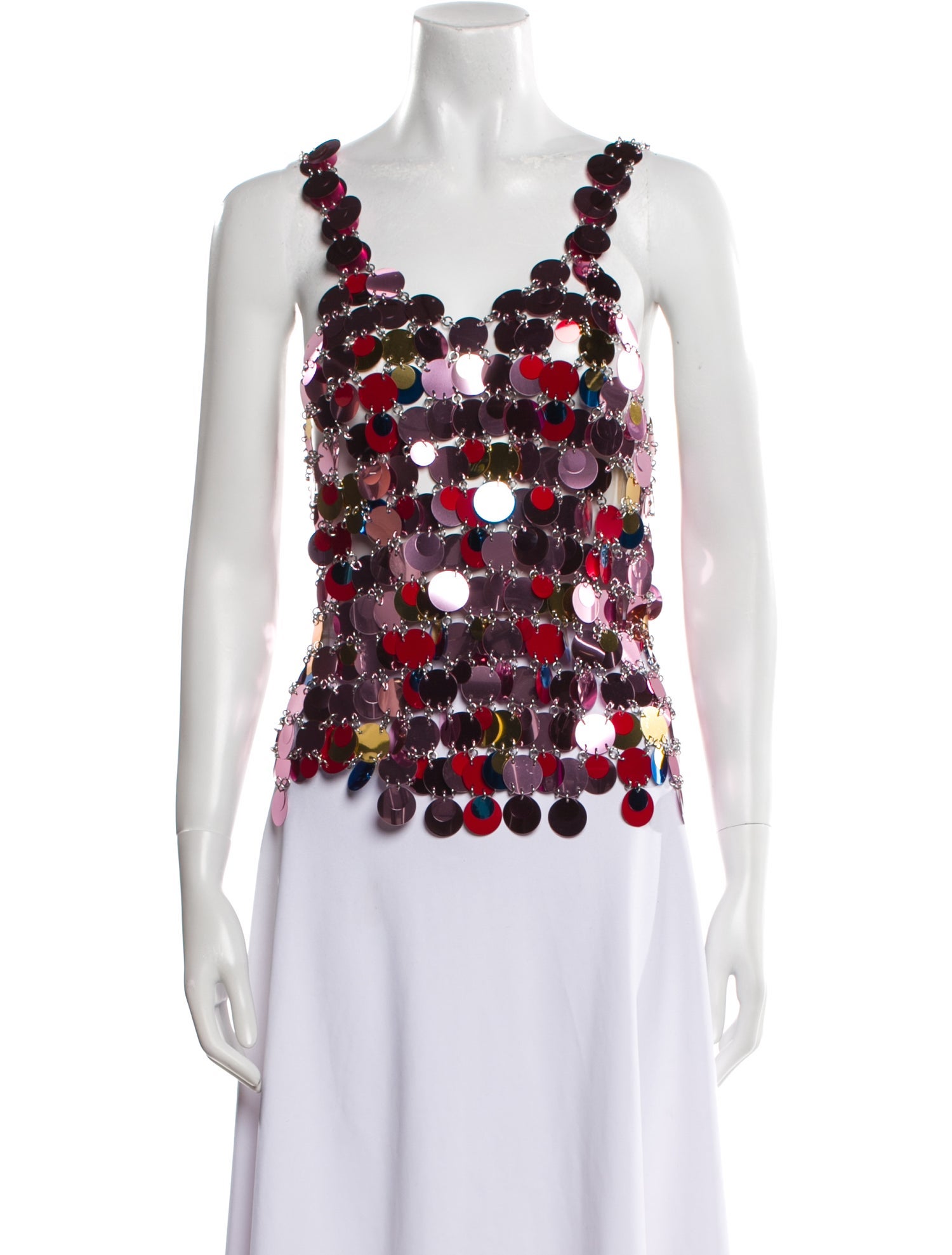 Paco Rabanne Neoprene Patterned Top w/ Tags