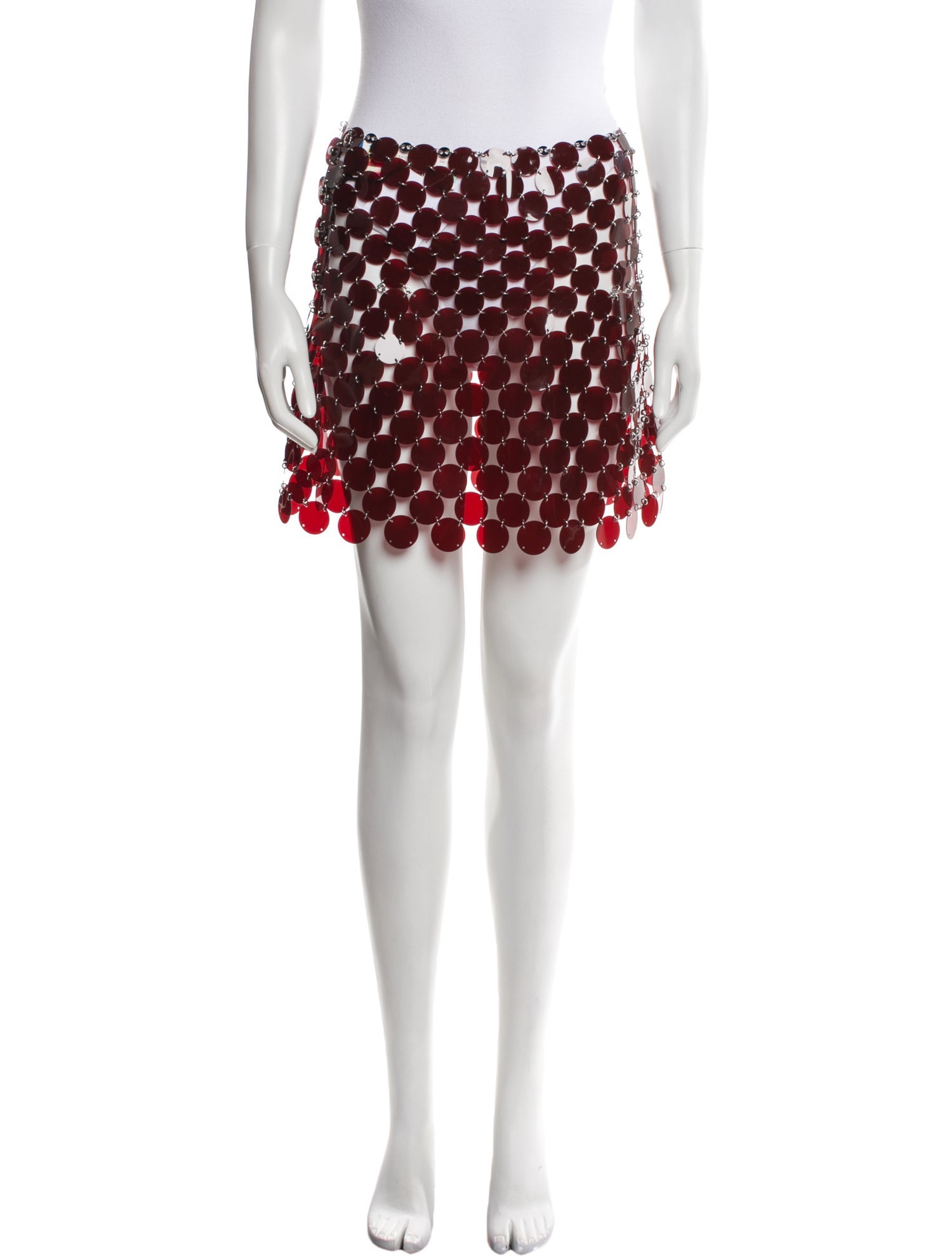 Paco Rabanne Polka Dot Print Mini Skirt w/ Tags