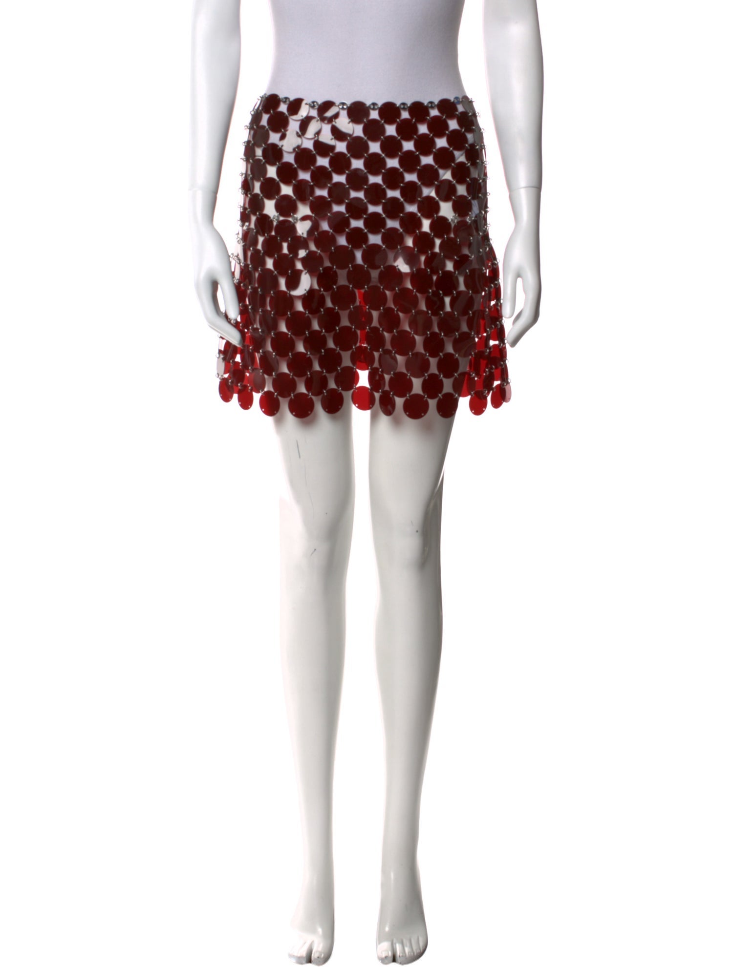Paco Rabanne Polka Dot Print Mini Skirt w/ Tags