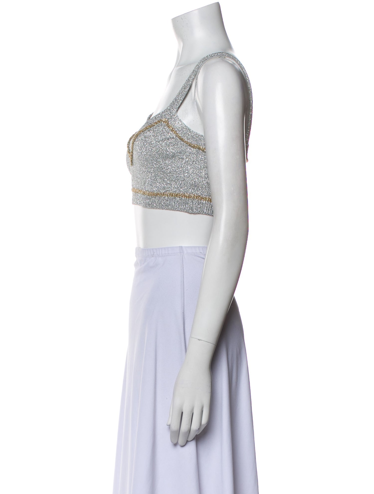 Paco Rabanne V-Neck Sleeveless Crop Top