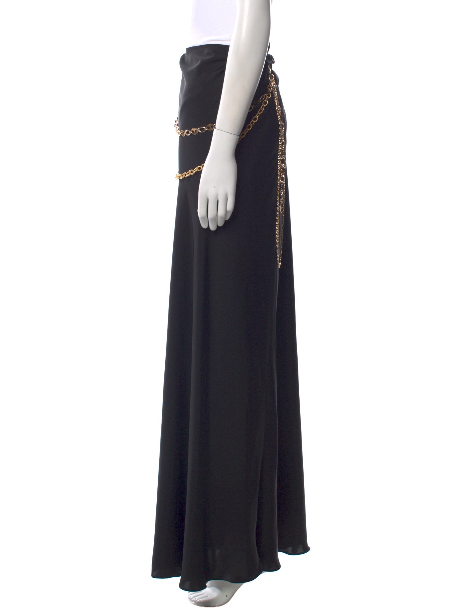 Paco Rabanne Chain-Link Accents Long Skirt