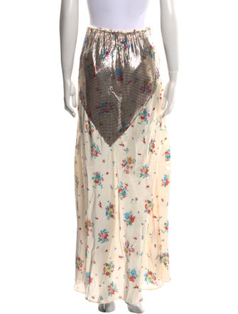 Paco Rabanne Floral Print Long Skirt
