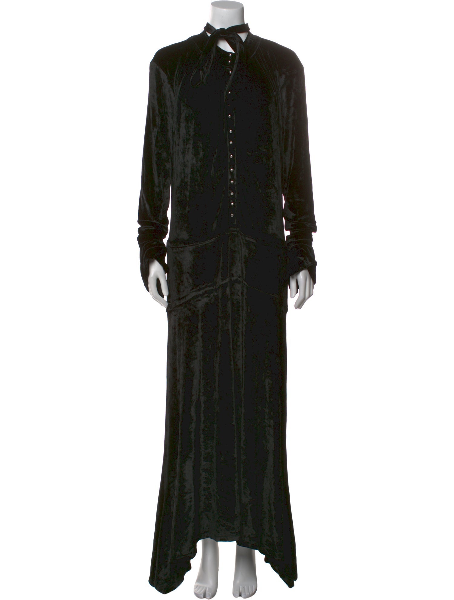 Paco Rabanne Mock Neck Long Dress