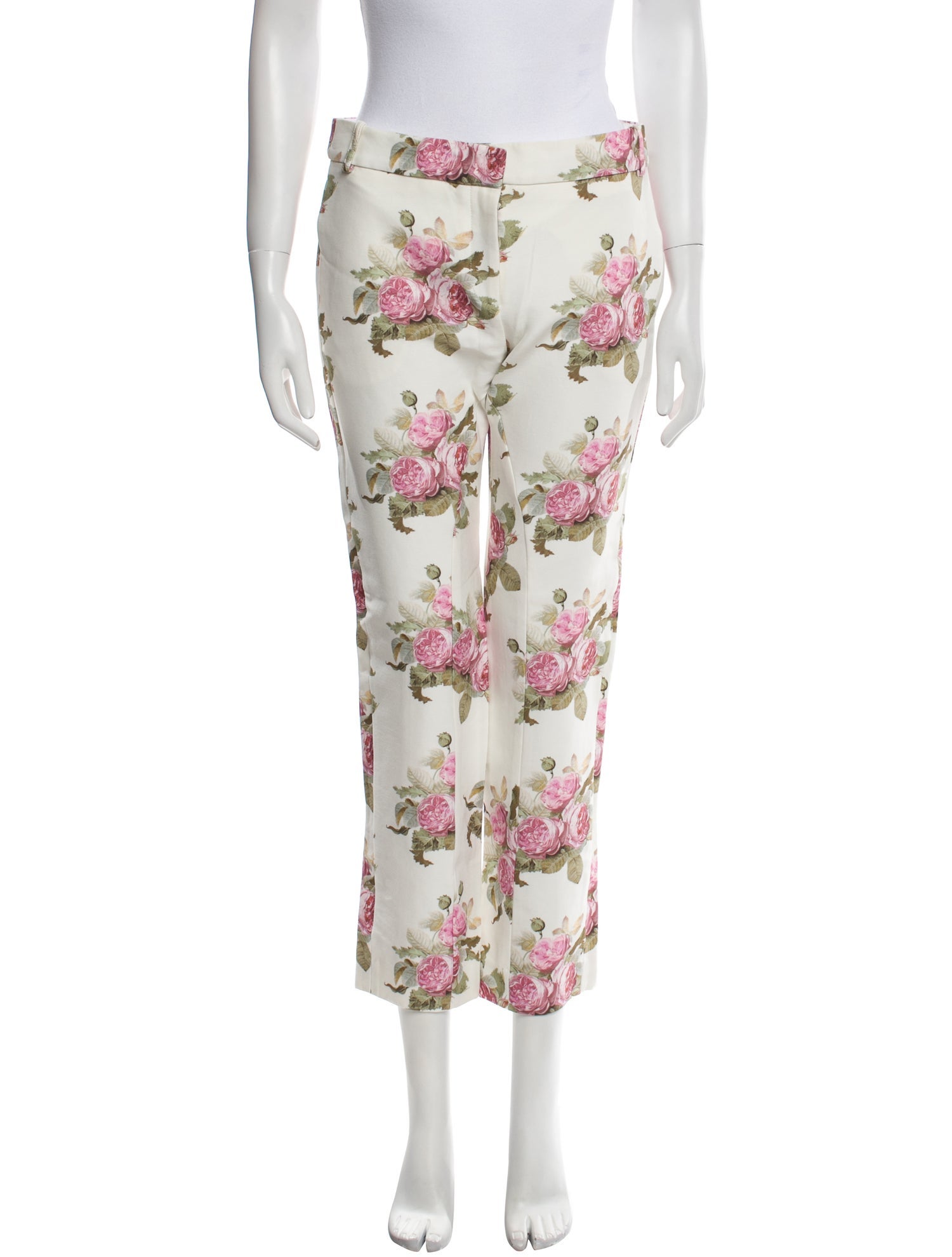 Paco Rabanne Floral Print Straight Leg Pants