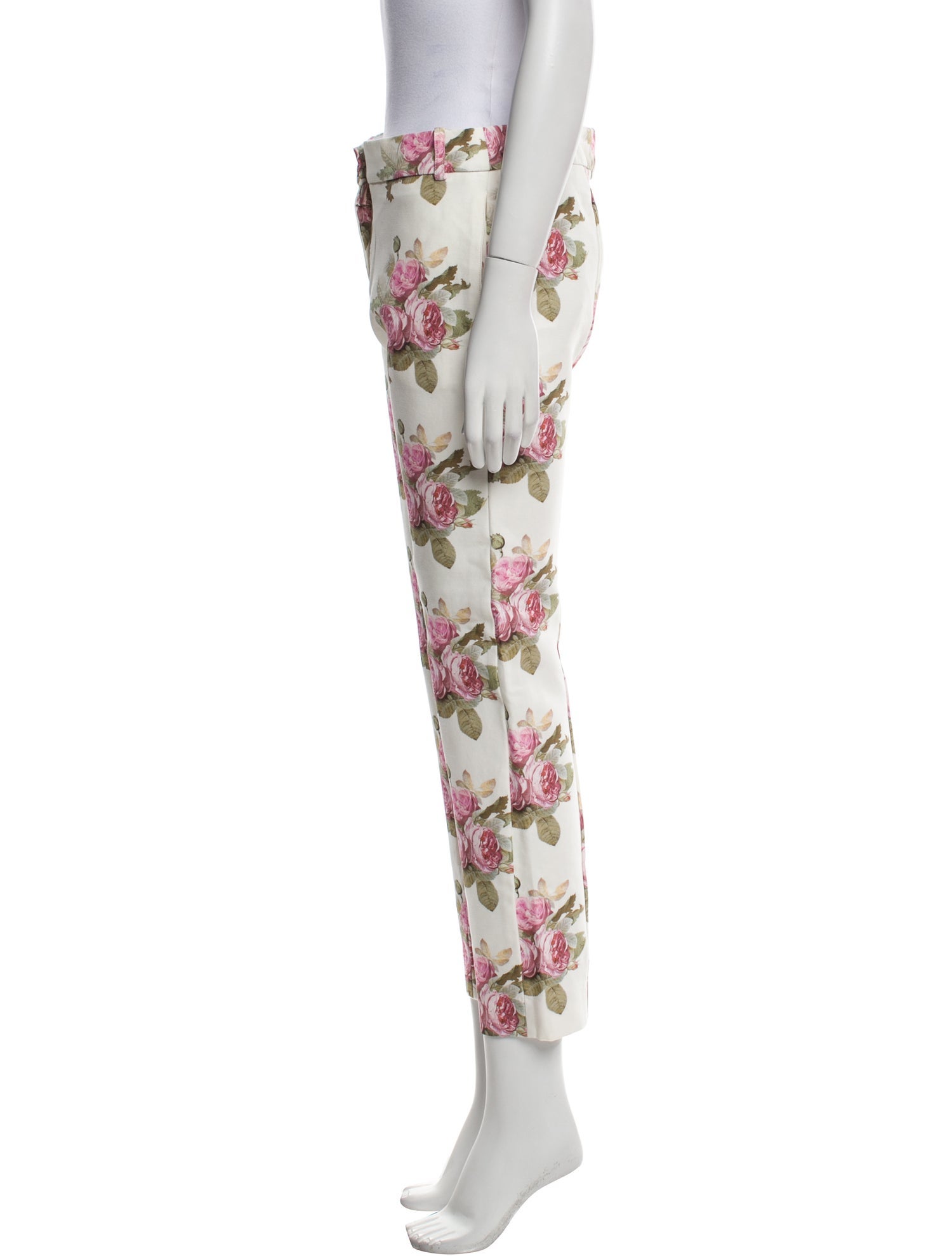 Paco Rabanne Floral Print Straight Leg Pants