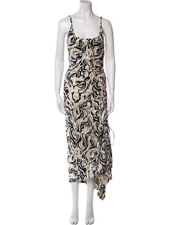 Paco Rabanne Printed Long Dress
