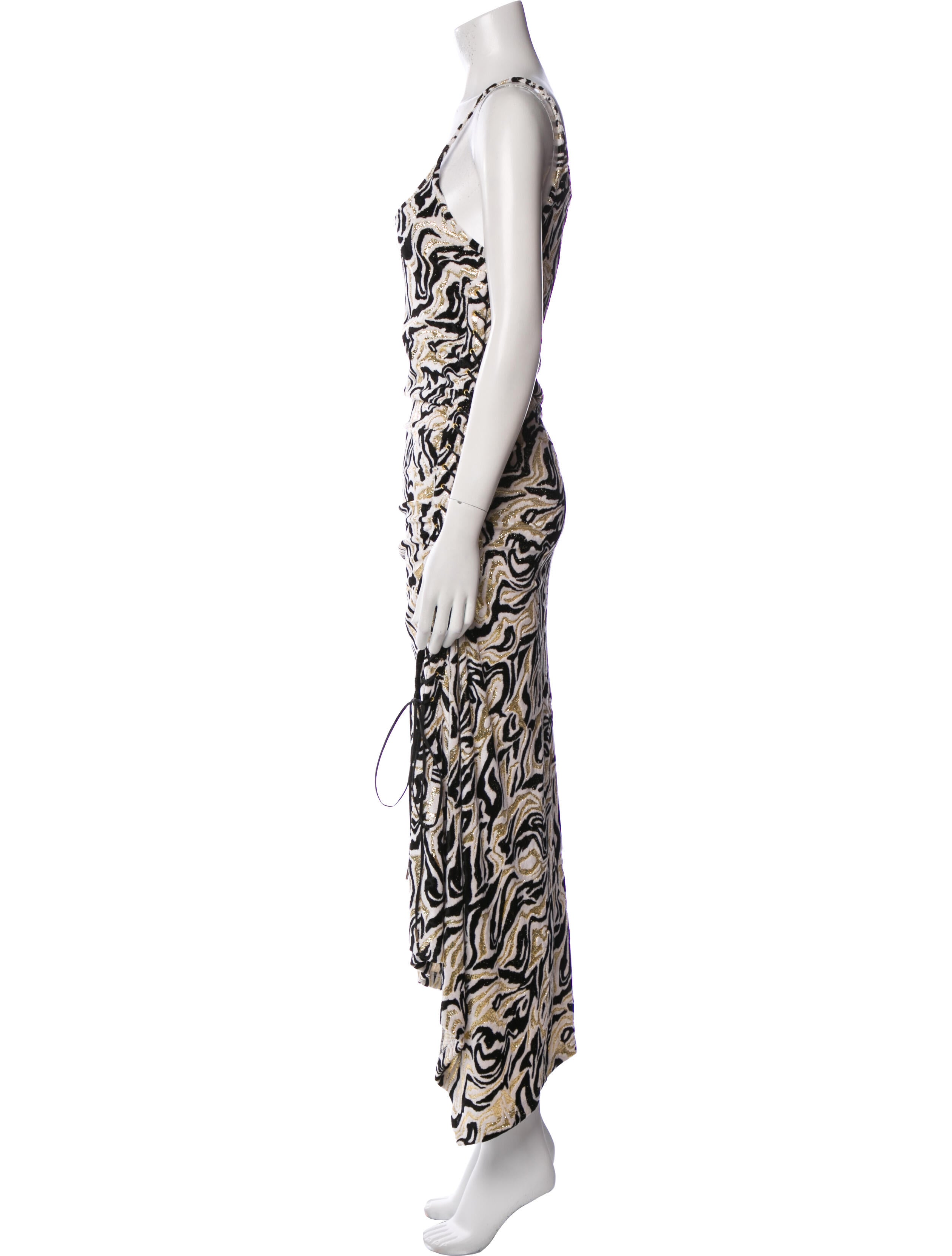 Paco Rabanne Printed Long Dress