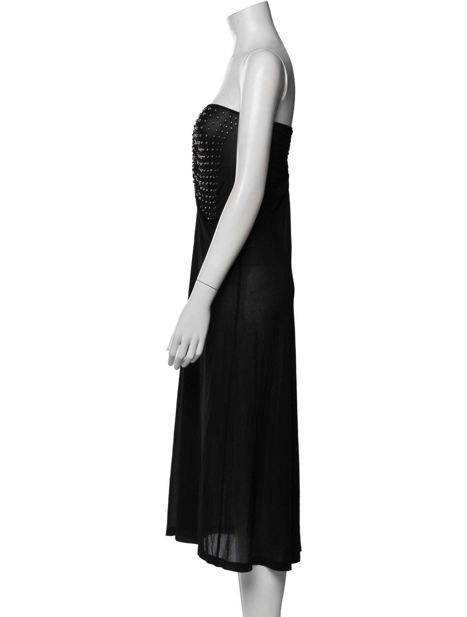Paco Rabanne Strapless Knee-Length Dress