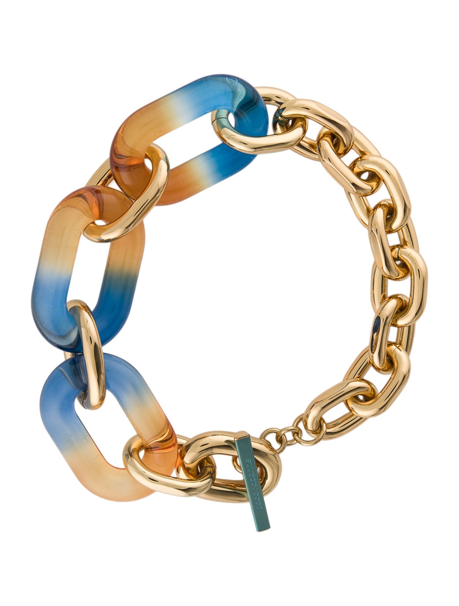 Paco Rabanne Resin XL Oversized Tie-Die Collar Necklace