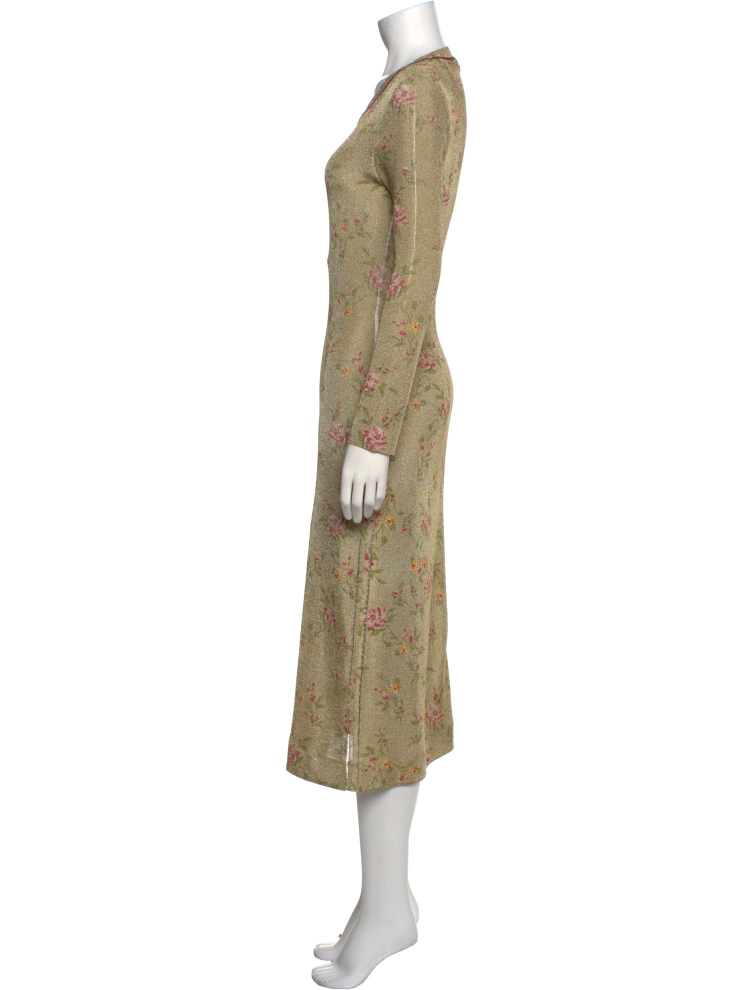 Rabanne Floral Print Midi Length Dress