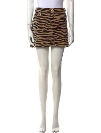Paco Rabanne Animal Print Mini Skirt
