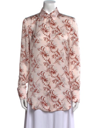 Paco Rabanne Printed Long Sleeve Button-Up Top