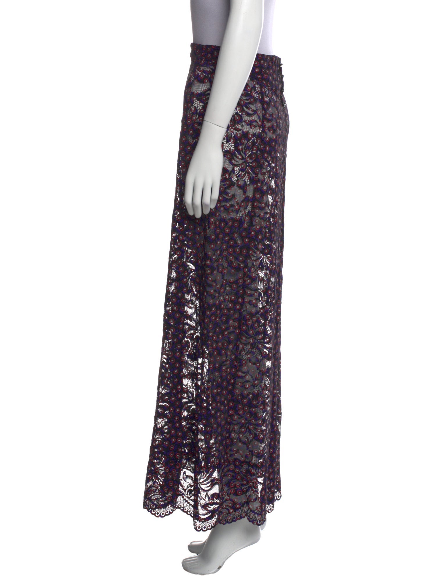 Paco Rabanne Lace Pattern Long Skirt
