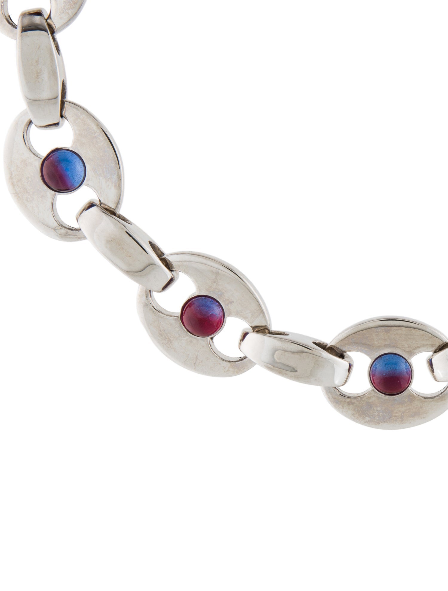 Paco Rabanne Glass Chain Collar Necklace