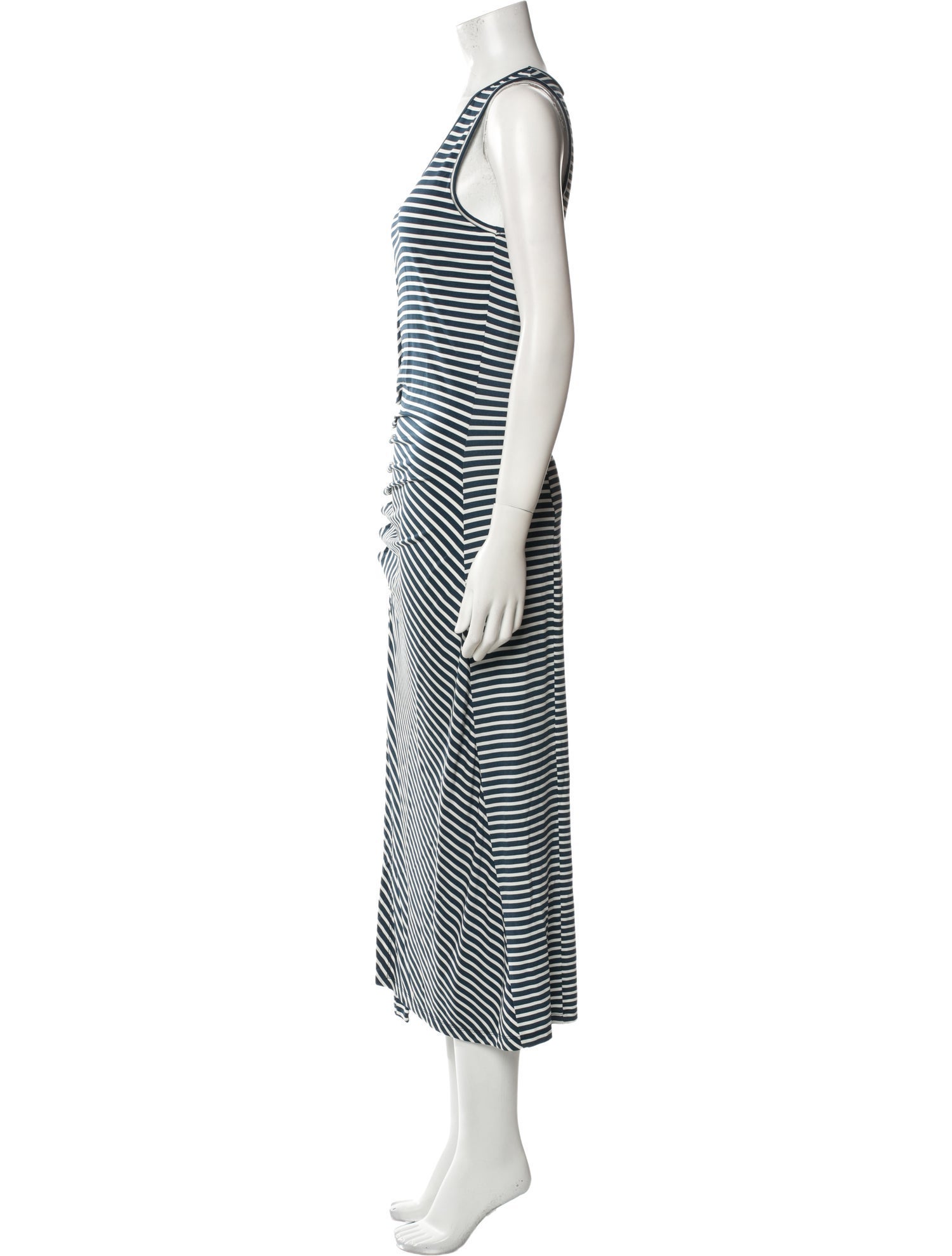 Paco Rabanne Striped Midi Length Dress