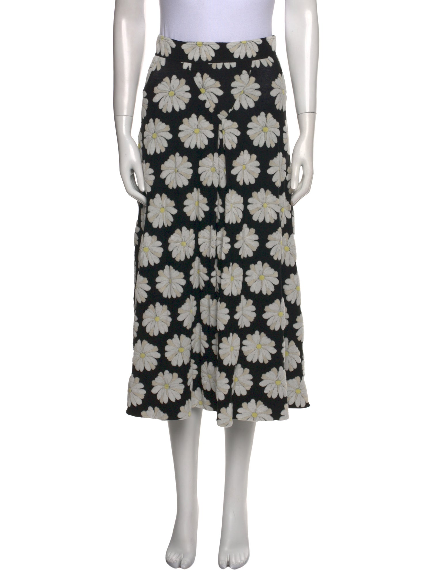 Paco Rabanne Floral Print Midi Length Skirt