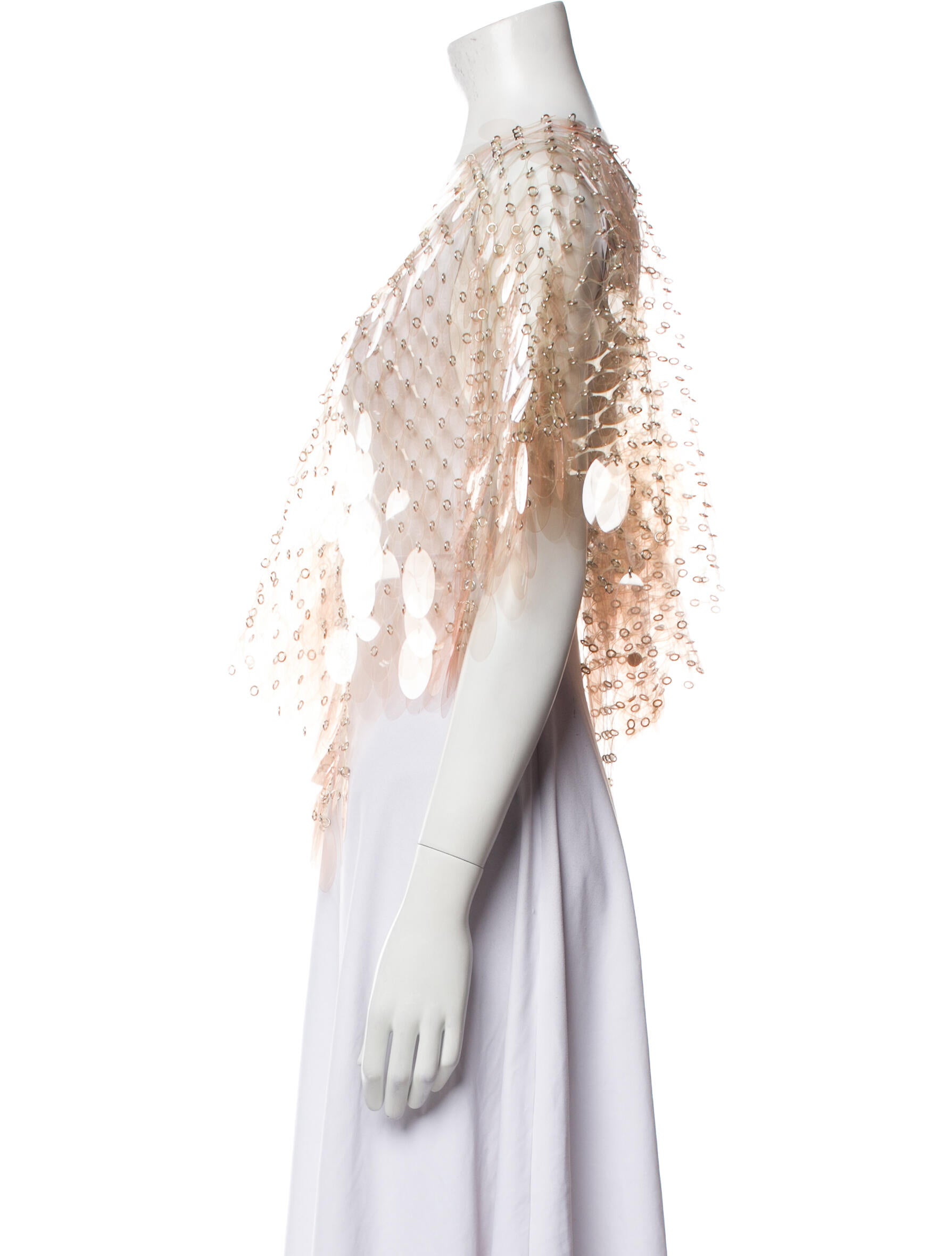 Paco Rabanne PVC V-Neck Crop Top