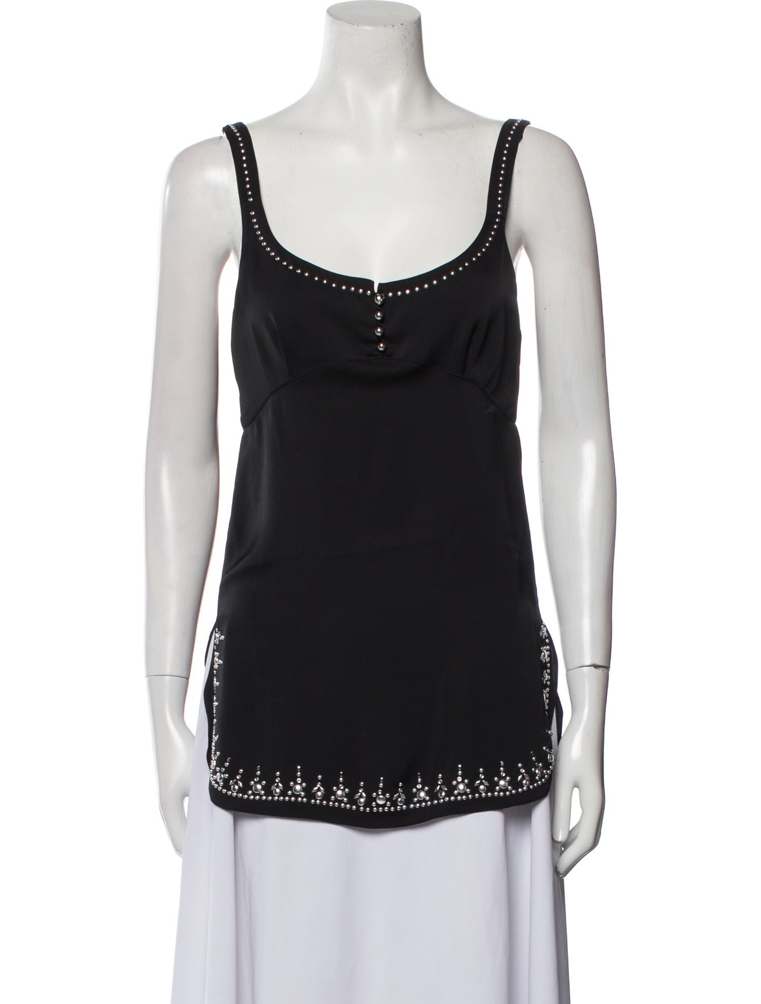 Paco Rabanne Scoop Neck Sleeveless Top