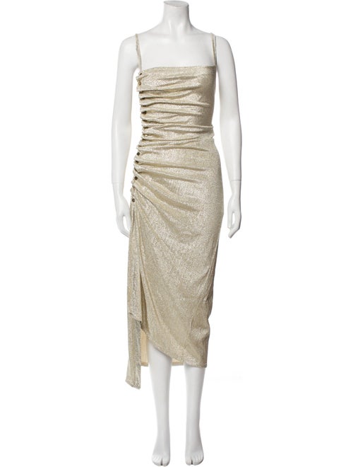 Paco Rabanne Square Neckline Long Dress