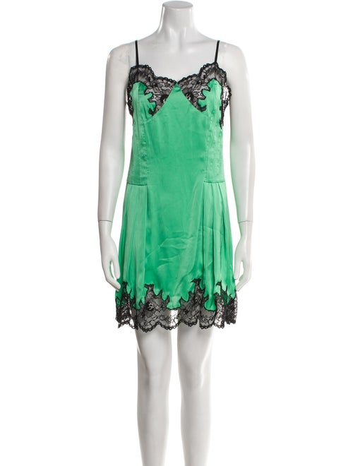 Paco Rabanne Lace Pattern Mini Dress