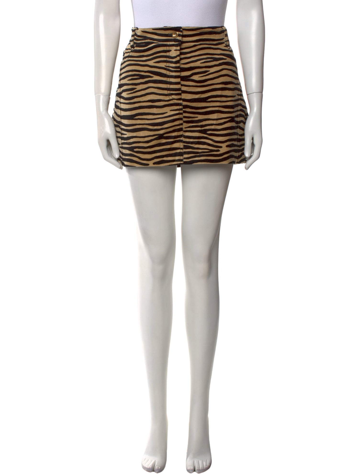 Paco Rabanne Animal Print Mini Skirt