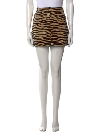 Paco Rabanne Animal Print Mini Skirt