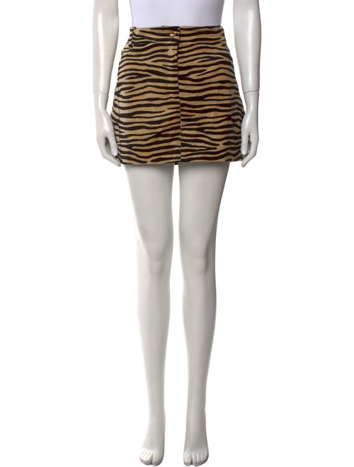 Paco Rabanne Animal Print Mini Skirt