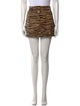 Paco Rabanne Animal Print Mini Skirt
