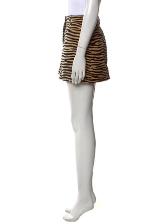 Paco Rabanne Animal Print Mini Skirt
