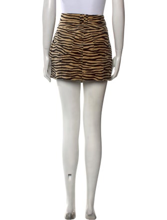 Paco Rabanne Animal Print Mini Skirt