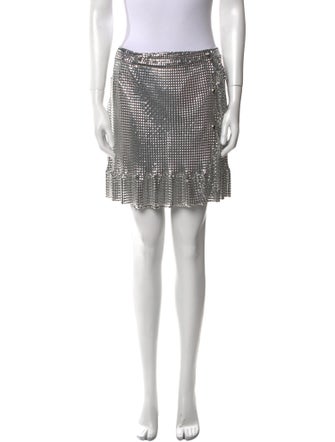 Paco Rabanne Plaid Print Mini Skirt