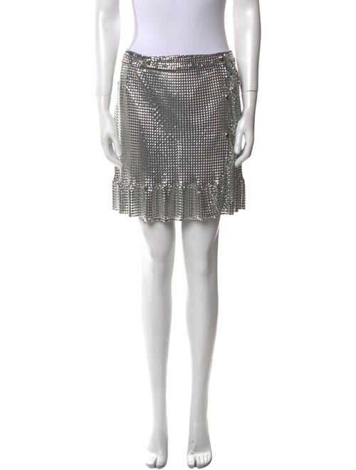 Paco Rabanne Plaid Print Mini Skirt