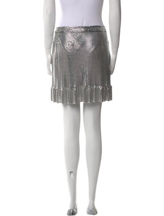 Paco Rabanne Plaid Print Mini Skirt