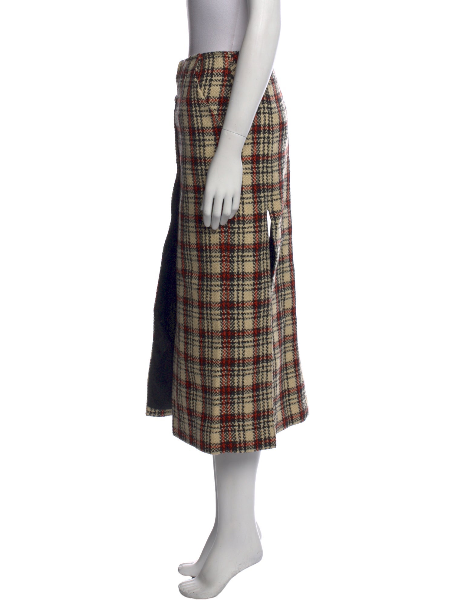 Paco Rabanne Wool Midi Length Skirt