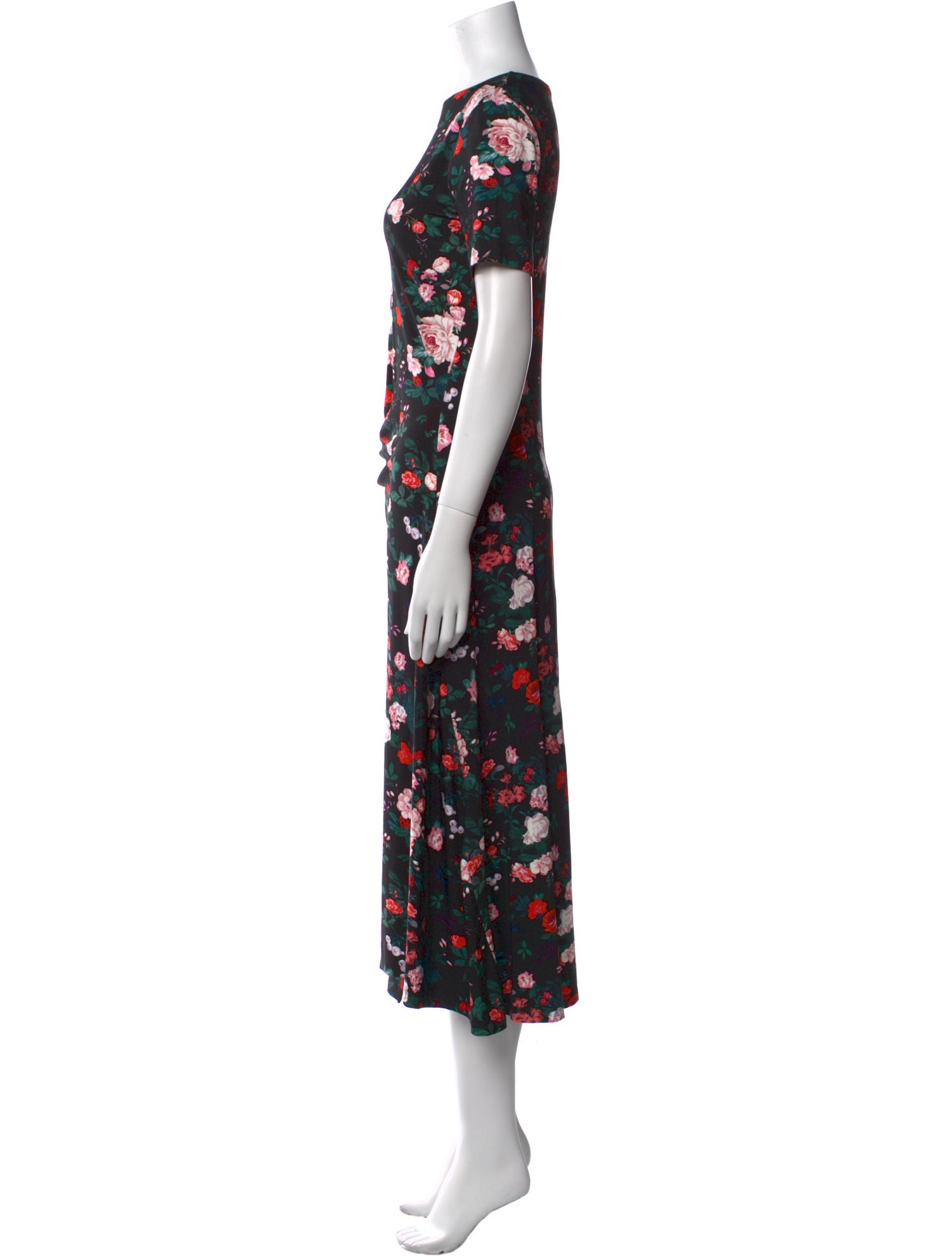 Paco Rabanne Floral Print Midi Length Dress